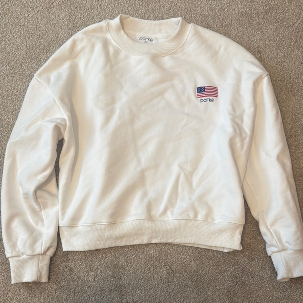 Parke mockneck Sweatshirt with Flag Patch
